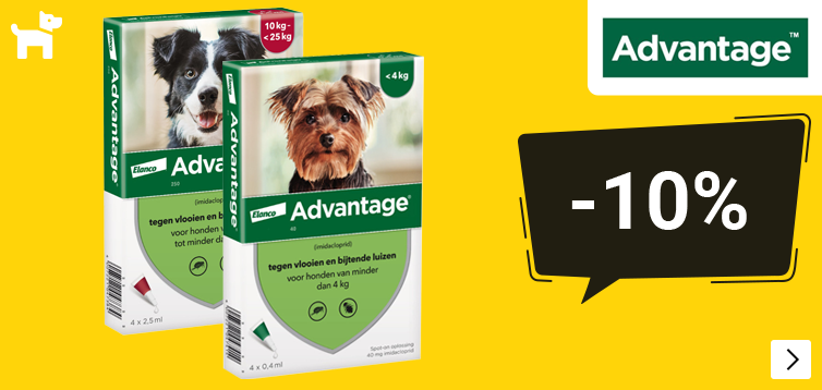 ADVANTAGE 10% korting DOG